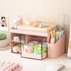 Cute Student Stationery Storage Rabbit Pig Pen Holder Desktop Drawer Type Hand Account Sorting Children's Desk Pen Holder Shelf