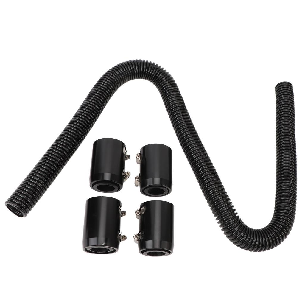 48inch Flexible Coolant Water Hose Kit Heat Resistant Stainless Steel Heat Dissipation Hose Set with 4