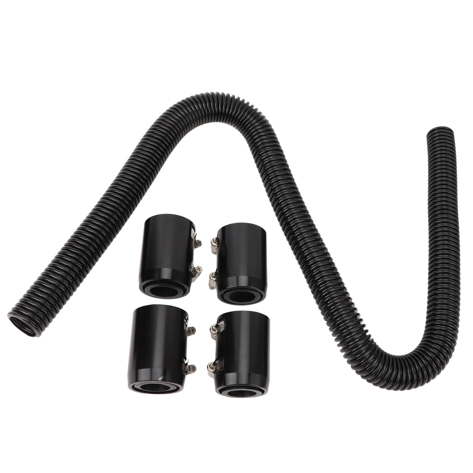 

48inch Flexible Coolant Water Hose Kit Heat Resistant Stainless Steel Heat Dissipation Hose Set with 4