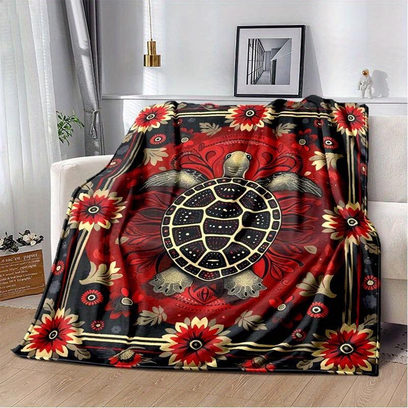 Australian turtle print blanket flannel blanket for sofa office car blanket room decoration
