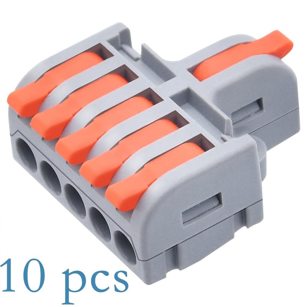 Connecteurs à levier et écrous de fil, mini-connecteurs électriques compacts à insertion rapide pour épissure DIY (1 sur 5 sortis), 28-12 AWG