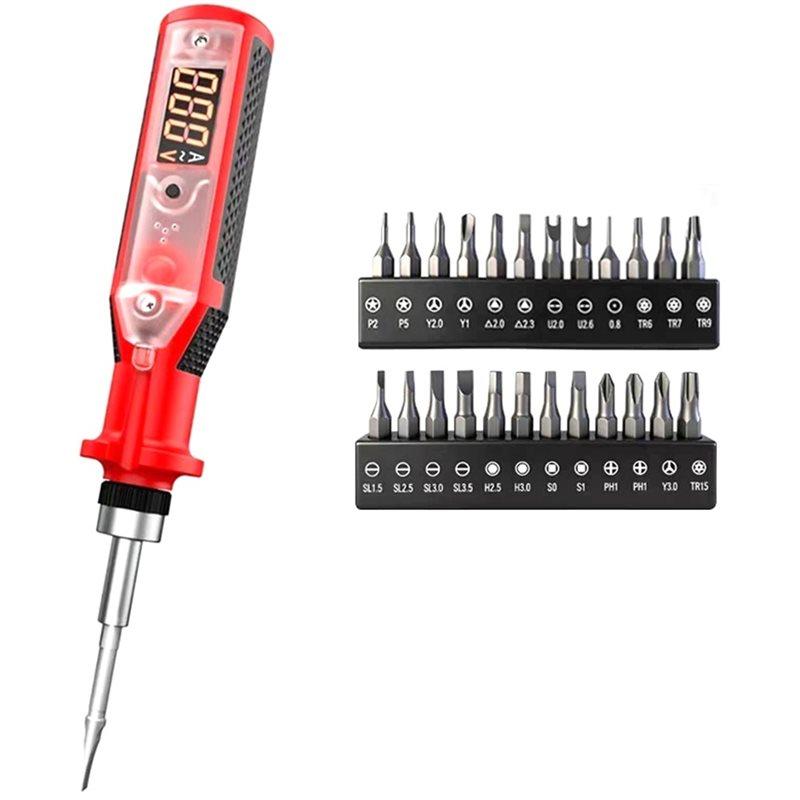 B97A-Electrical Induction Circuit Testing Tool Digital Voltage Tester Measuring Pen Cross-Head Flathead Screwdriver Pencil