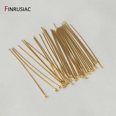 20-50mm Flat Head/Ball Head/Eye Pins Brass Metal Platinum Plated/18K Gold Plated DIY Jewelry Supplies Accessories