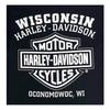 Top Casual da Uomo Harley-Davidson Miscela di Poliestere e Cotone Nero