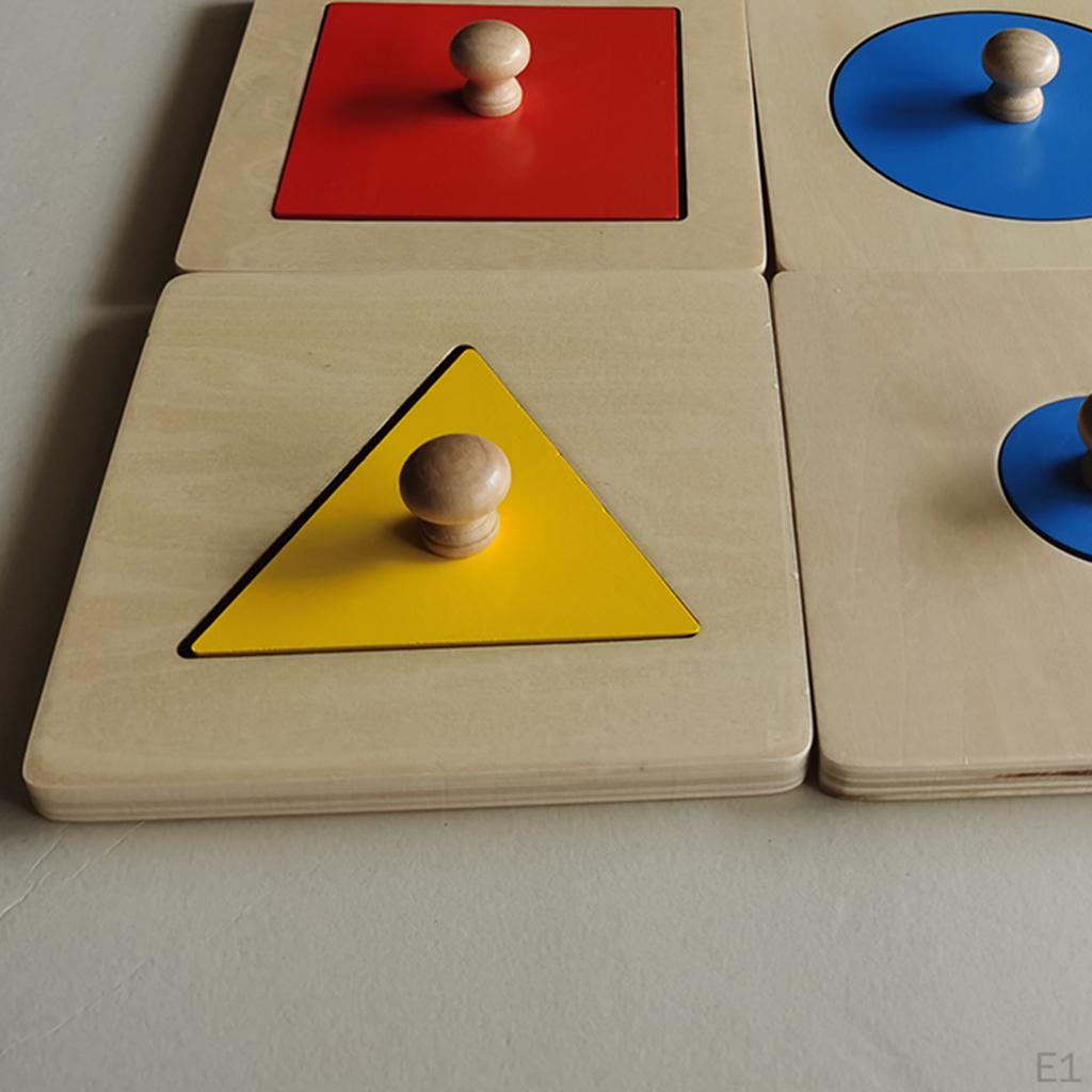 Early Education Teaching Material Montessori Geometry Jigsaw Puzzles Toys Cultivate Sensing And