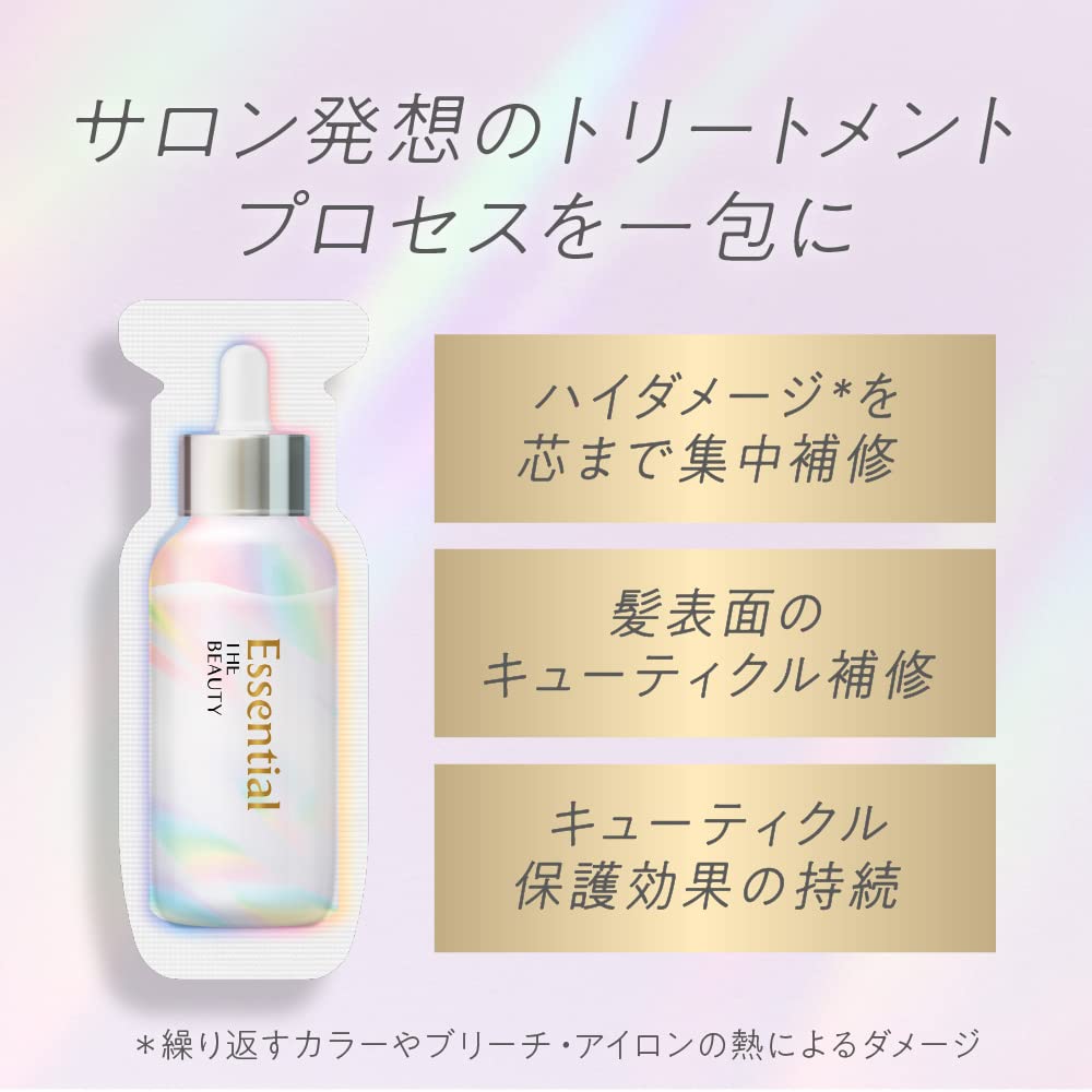 Essential The Beauty Hair Texture Enhancing Hair Pack 9g x 6 - Floral Luxe Scent, Hair Barrier Formula for Smooth & Shiny Hair