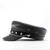 Contemporary Militaries Cap With Bullhead Rivet Chain Design Breathable Adjustable Outdoor Hat for Women Girls