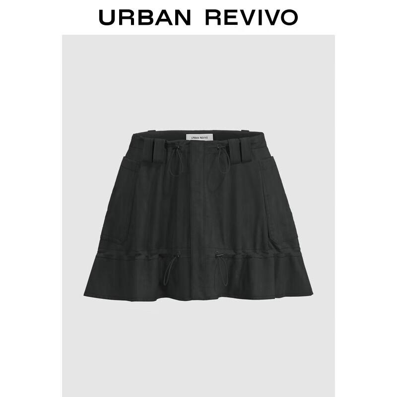 UR 2025 Spring Drawstring Cargo Mini Skirt S