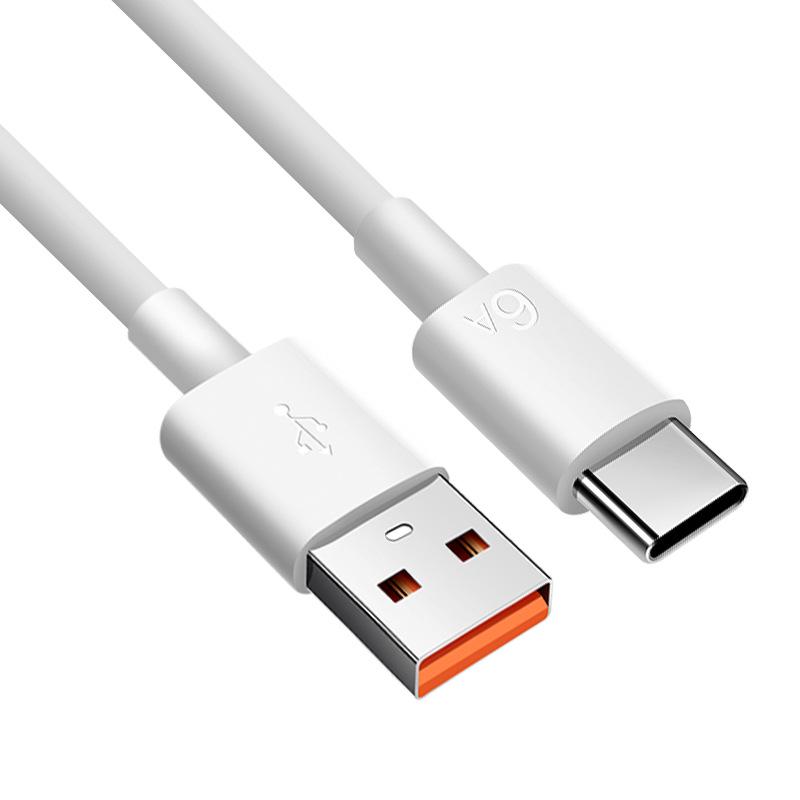 

120W Super Fast Type-C Charging Cable 6A—Compatible with Huawei, Honor, Xiaomi 1m