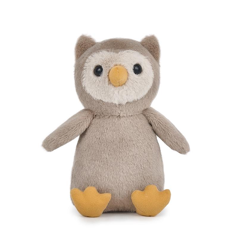 Очаровательная плюшевая игрушка-сова из ПУ-кожи со шарфом 13cm