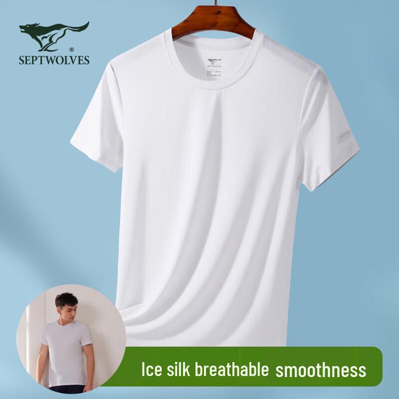 Septwolves Men s Cooling Ice Silk Round Neck T-Shirt XL