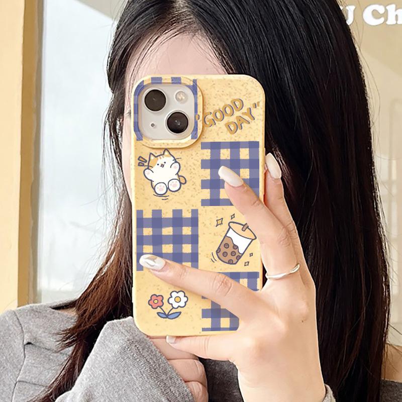 Mobile Phone Cases for iPhone 11 13 XR 15 Pro Max 12 14 Pro Max Case iPhone 16 7 Plus 8 Plus XS Max Degradable and Environmentally Friendly Anti-fall