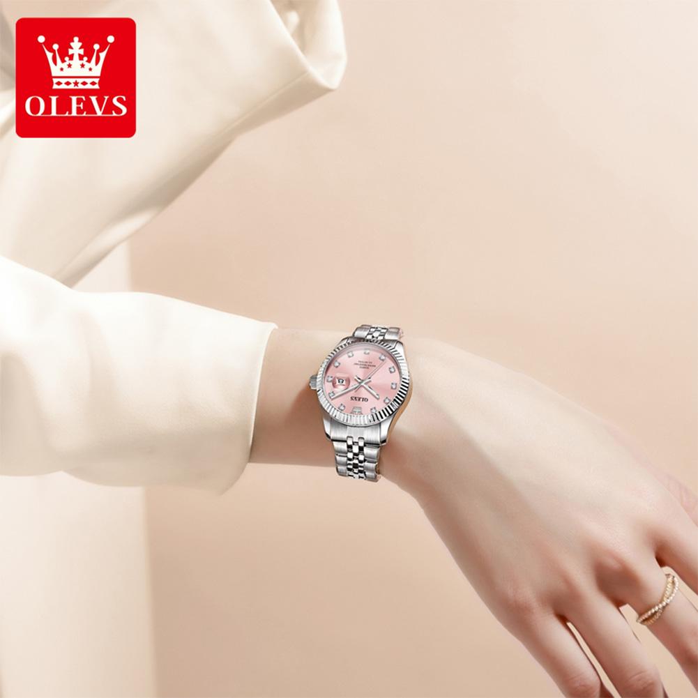 Beautiful Women's Watches Silver Stainless Steel Fashion Quartz Watch for Lady Minimalist Date Luminous Hands Wristwatch