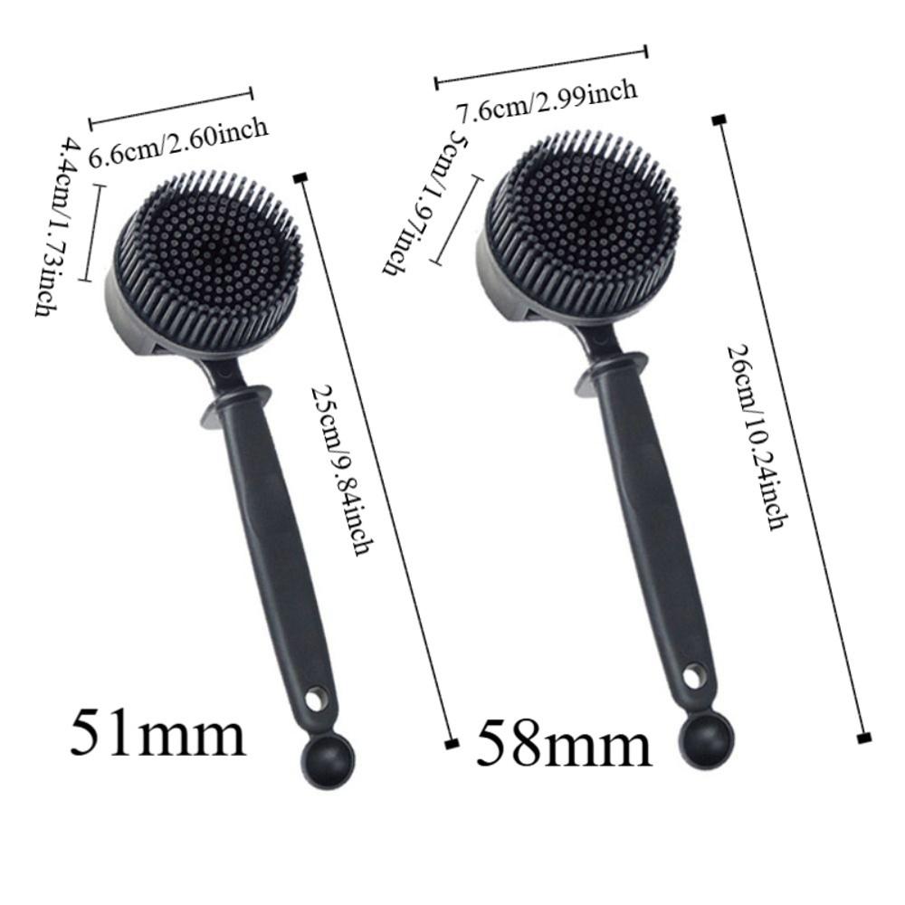 Silicone Coffee Machine Cleaning Brush 51/58 Mm Detachable Espresso Machine Cleaner Removable Head Heat-resistant