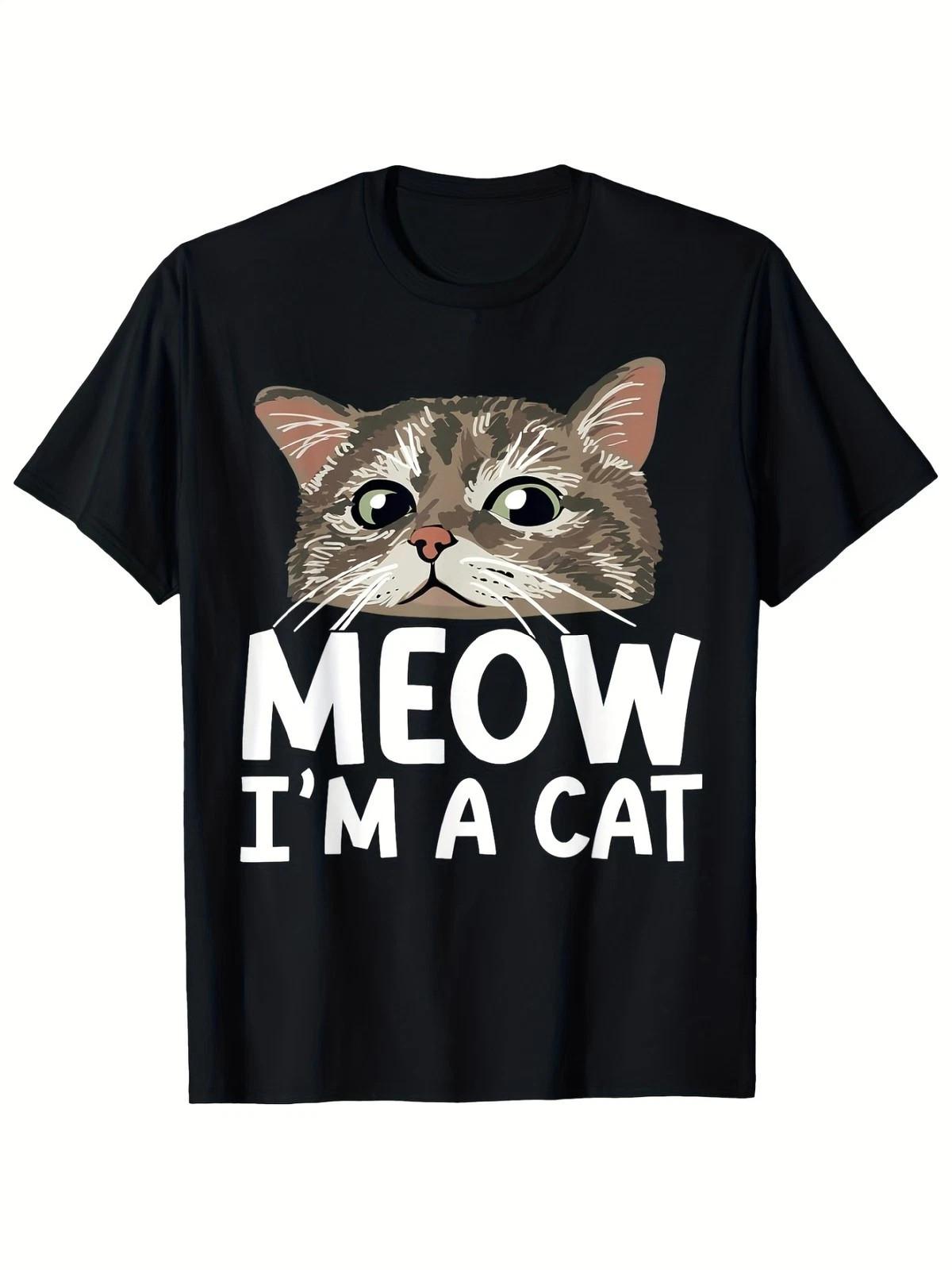 Funny Meow I m A Cat Halloween Costume T-Shirt XL