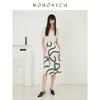 MONOVICH Heart Print High-Waist Pleated Skirt Pants