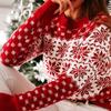 Autumn and winter new women's sweater Christmas snowflake long-sleeved knitted fashion crew neck pullover knitted sweater