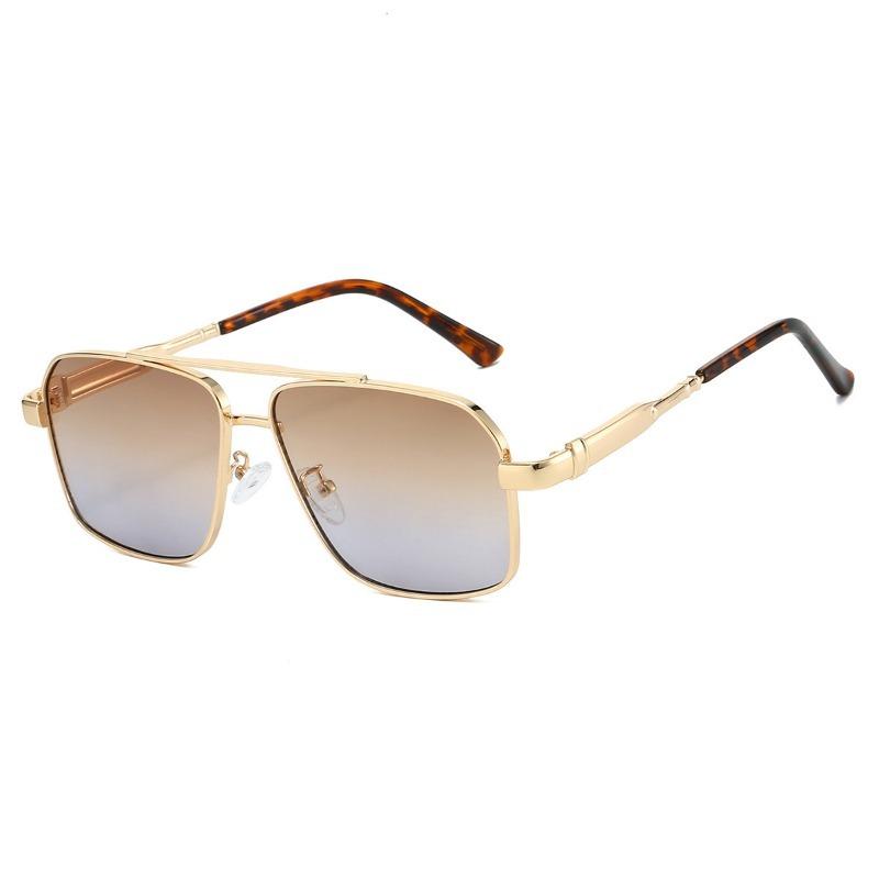 Vintage Square Sunglasses Men Fashion Gradient Multi-color Casual Shades Women Trendy Brand Design Oversized Sun Glasses