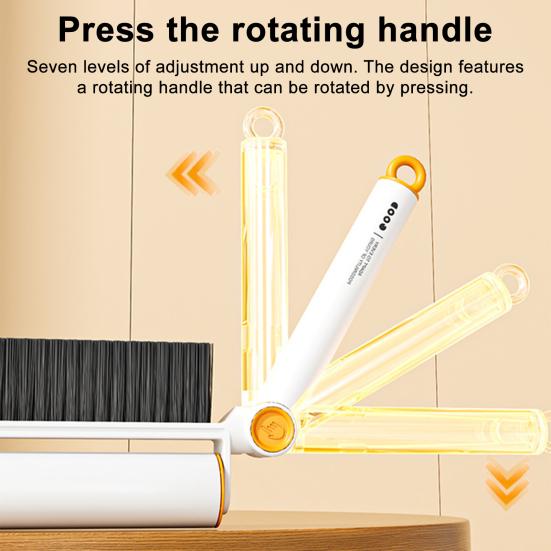 Lint Brush Soft-Bristled Cleaning Brush with Tear-Off Adhesive Roller Ergonomic Handle Clothing Bedding Pets Lint Cleaner