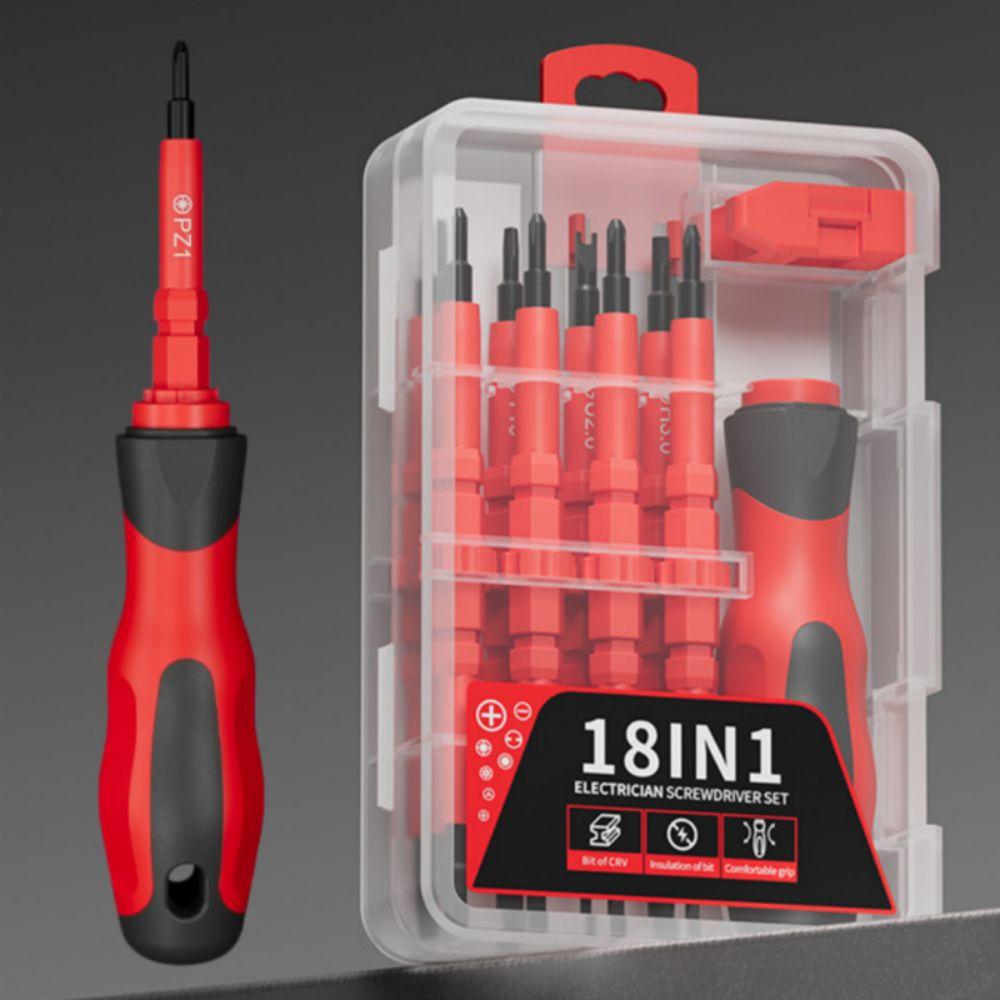 10pcs 18in1 Double-ended Screwdriver Non-Slip Handle Screwdriver Kit Screwdriver Set  Repair Tools