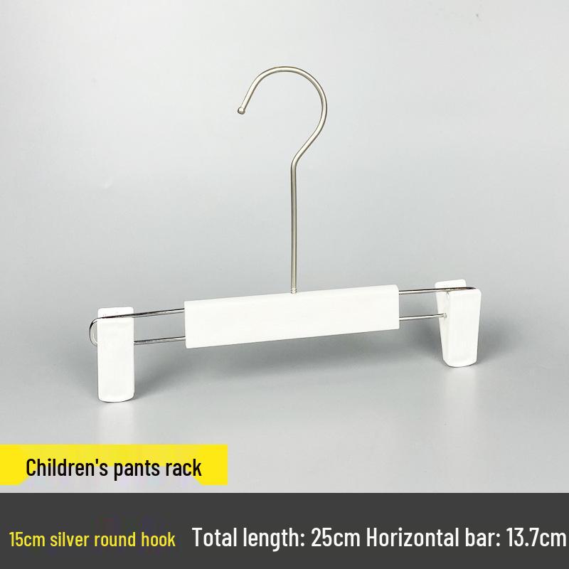 Children's Non-slip Hanger: Plastic Imitation Wood, Black & White, Unpainted Wood Color, No-mark Pants Rack