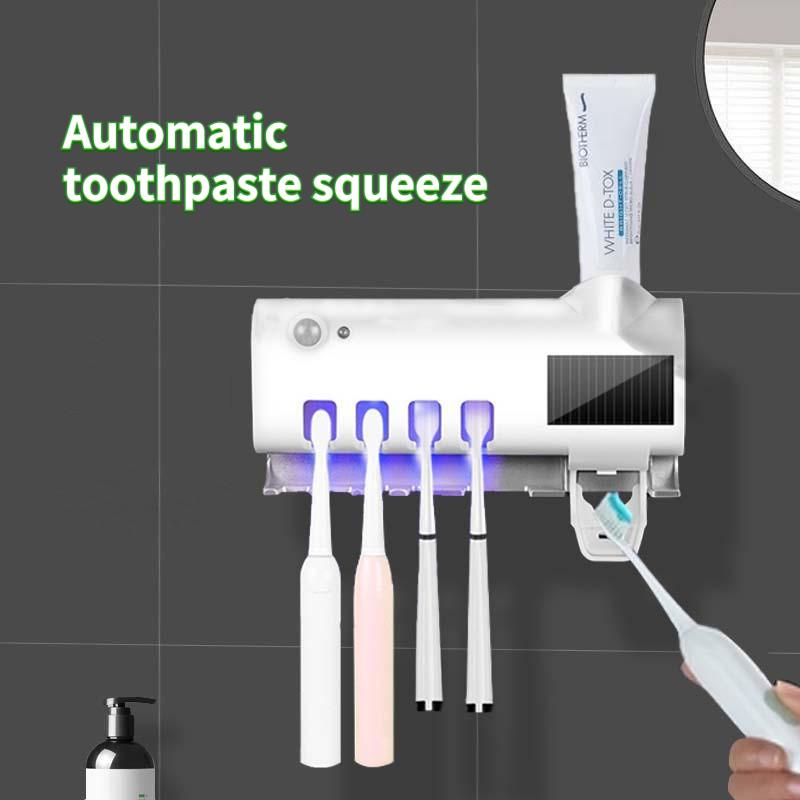 Light Energy Charging UV Toothbrush Disinfection Rack Automatic Toothpaste Squeezing Artifact Special Intelligent Bathroom Supplies