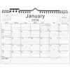 2026 Wall Calendar, 12 Month 11”x8.5 ‘’ Year Monthly Organizer from January 2026-2027 Small Mini Horizontal Blank Spiral Bound Wire Hanging