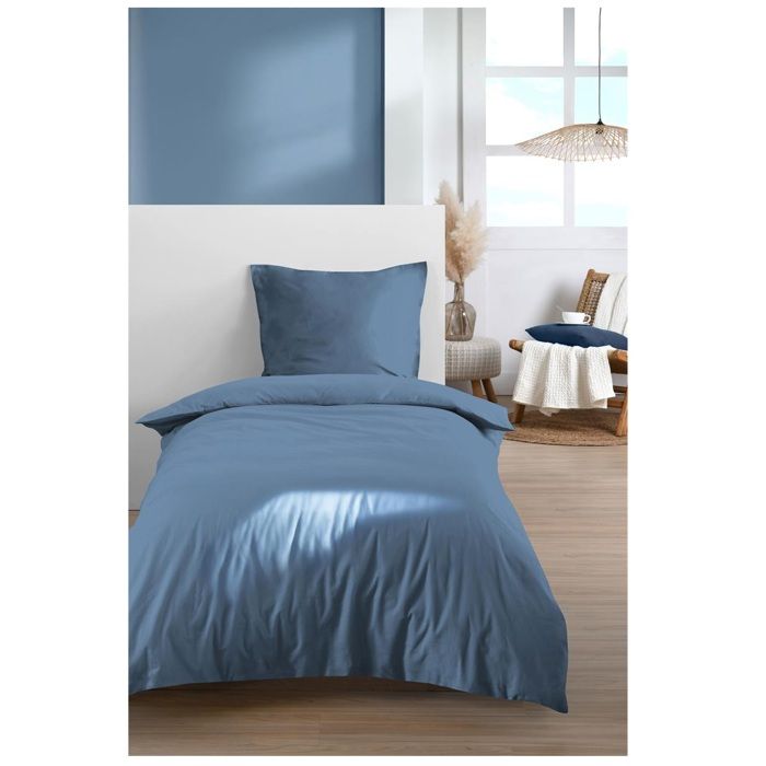 Bedding Set 140 X 200 Cm Blue Cocoon