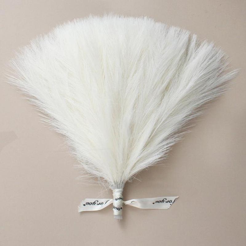 10Pcs Faux Pampas Grass Artificial Flowers Boho Decoration Wedding Bouquet Party Home Room Decor Fake Plant Fluffy Reed Flower
