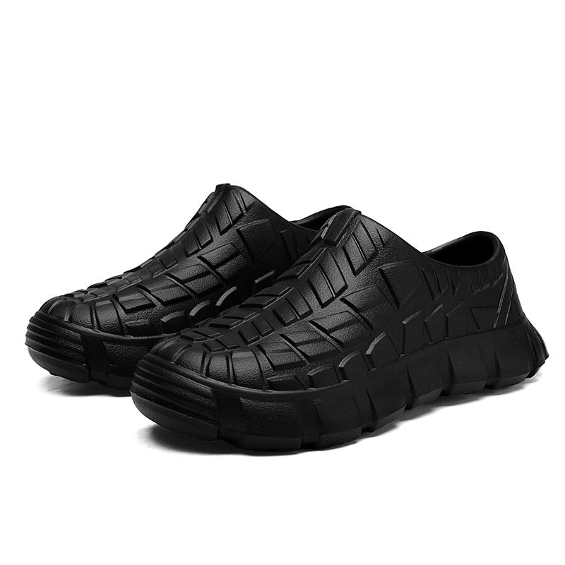 Fashionable waterproof shoes outdoor wear anti slip casual shoes thick soled wear-resistant thick soled kitchen work shoes men
