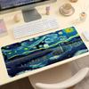 Classic Van Gogh Starry Night Art Gaming Mouse Pad AntiSlip Rubber Desk Mat Stitched Edges For Pc Laptop Home Office Gamer