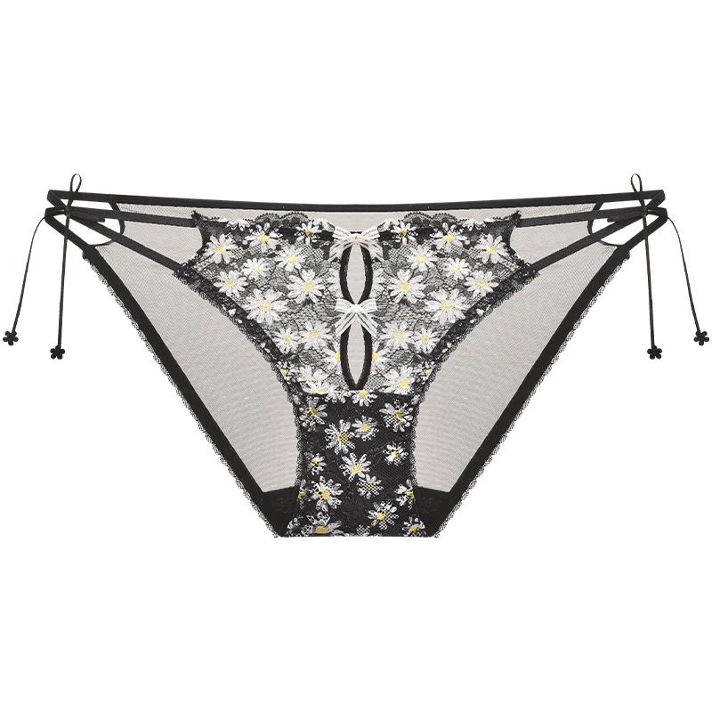 Mybody Women's Leopard Print Lace Low-Rise Briefs