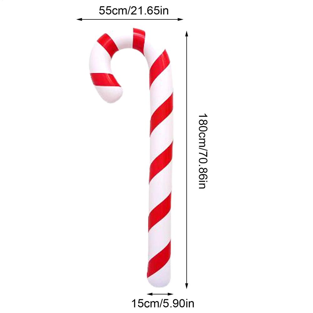 

Inflatable Candy Cane Balloons Inflatable Giant PVC Holiday Outdoor Decor Winter Decorations Blow Up Candy Canes Balloons For червоний