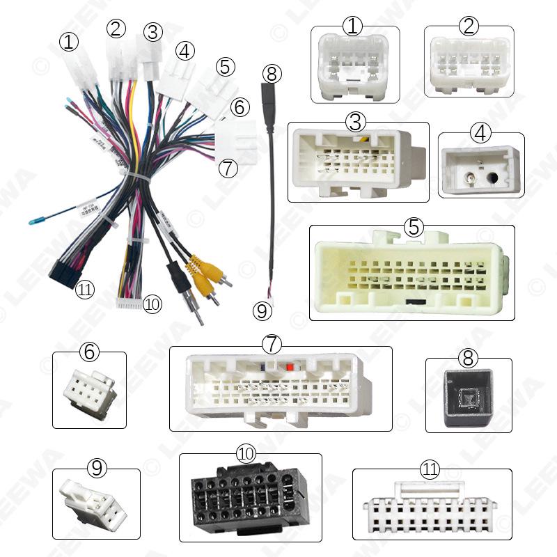 Toyota RAV4/Highlander/Corolla/Camry/Levin Android Navigation Decoder Power Cable