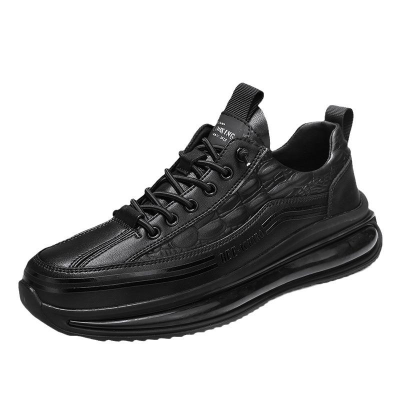 Leather Trend Men's Shoes Spring and Autumn Crocodile Pattern Popcorn Daddy Sneakers Fashion
