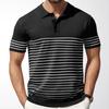 Camisas Polo de Punto para Hombre Manga Corta Camisa de Punto Acanalado Verano Ligero Casual Camisas de Golf Camisas Polo de Punto Camisetas de Punto Texturizadas para Hombre