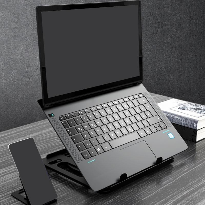 Tragbarer Aluminium-Laptopständer, höhenverstellbarer Desktop-Notebook-Halter, kompatibel mit Geräten