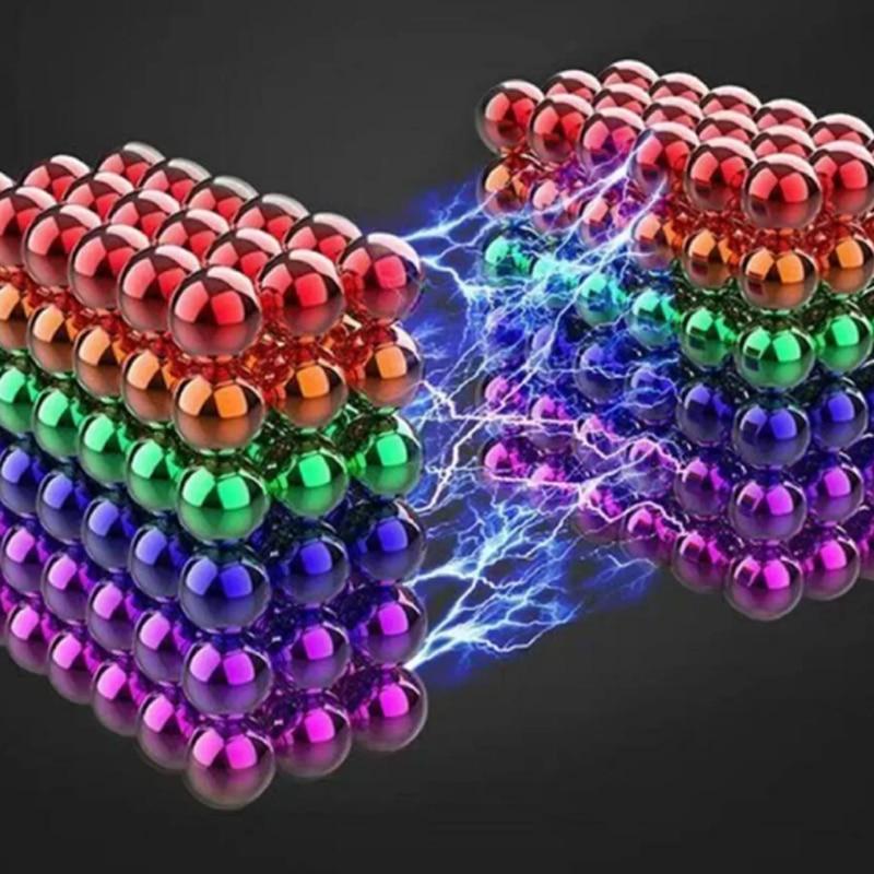 Magnetic Balls 512 Pcs 5mm Multicolor Magnetic Balls Educational Stress Relief Toys with Metal Storage Box
