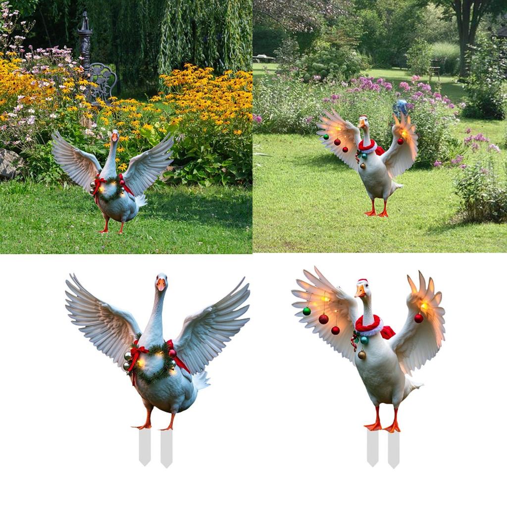 Garden Duck Stake Yard Art Decorative Insert Ornament for Balcony Home House