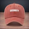 Printed SECURITY Pattern Baseball Cap for Easy Travel, Versatile Soft Top Design for All Seasons, Adjustable Curved Brim Hat
