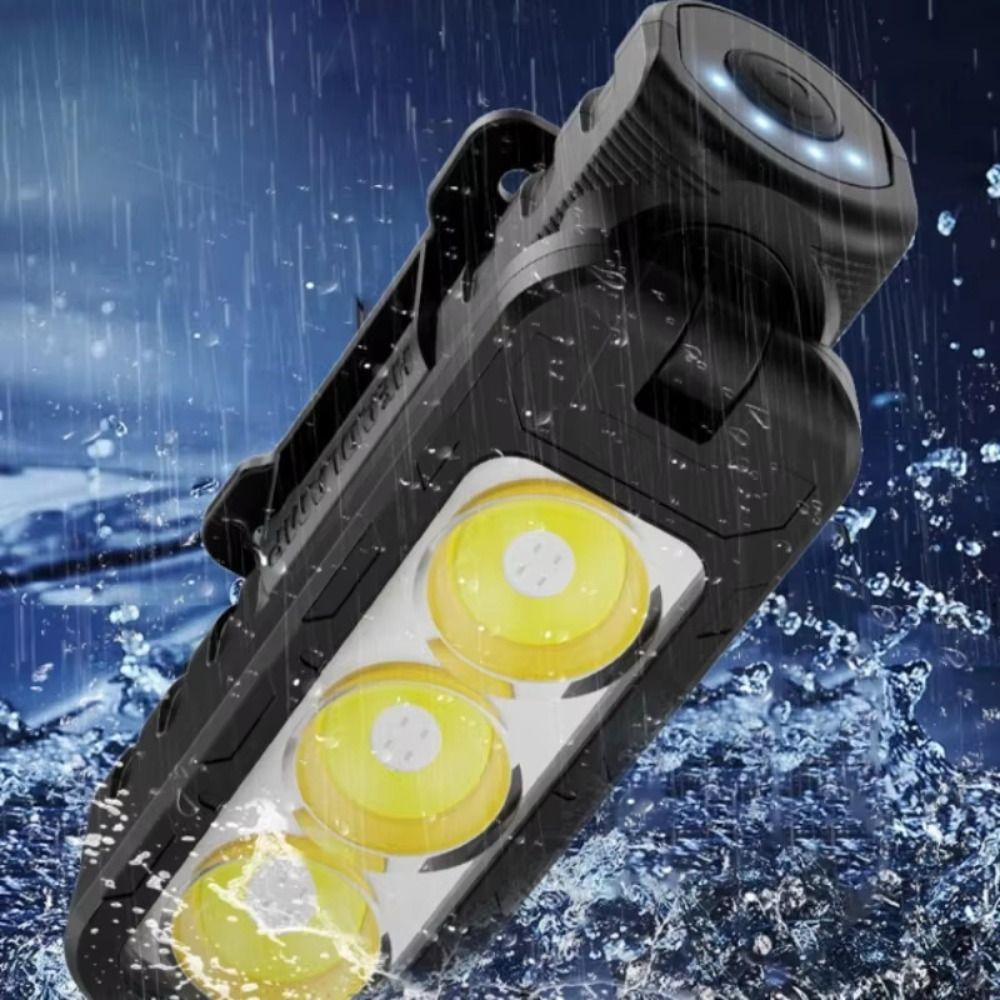 6-Modes Dimming Handheld Worklight 180-Degree Rotation USB Rechargeable Portable Gym Lamp Waterproof Design Foldable Portable