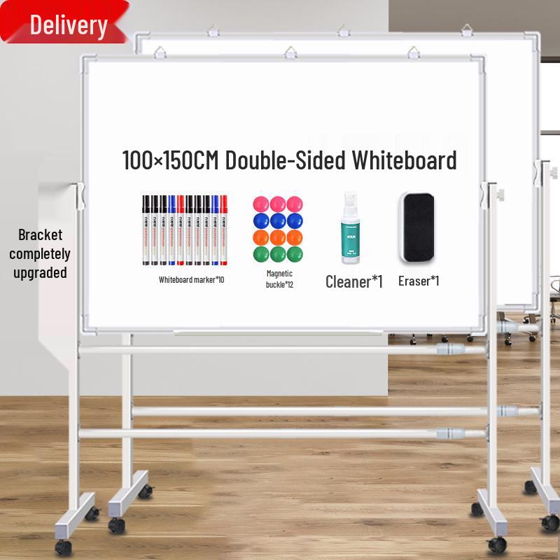 Mobiel Dubbelzijdig Magnetisch Whiteboard & Krijtbord met Standaard - Ideaal voor Thuis, Kantoor of Klaslokaal