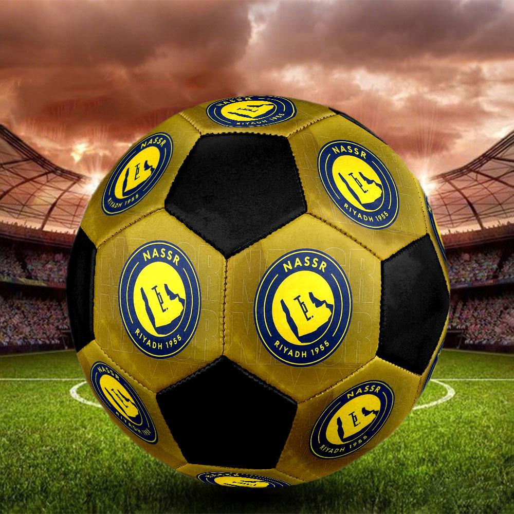 1pc Al-Nassr FC Soccer Ball Size 5 Indoor Soccer Ball Fashion Colorful Backyard Game - Great For Sports Fans Gift HE16