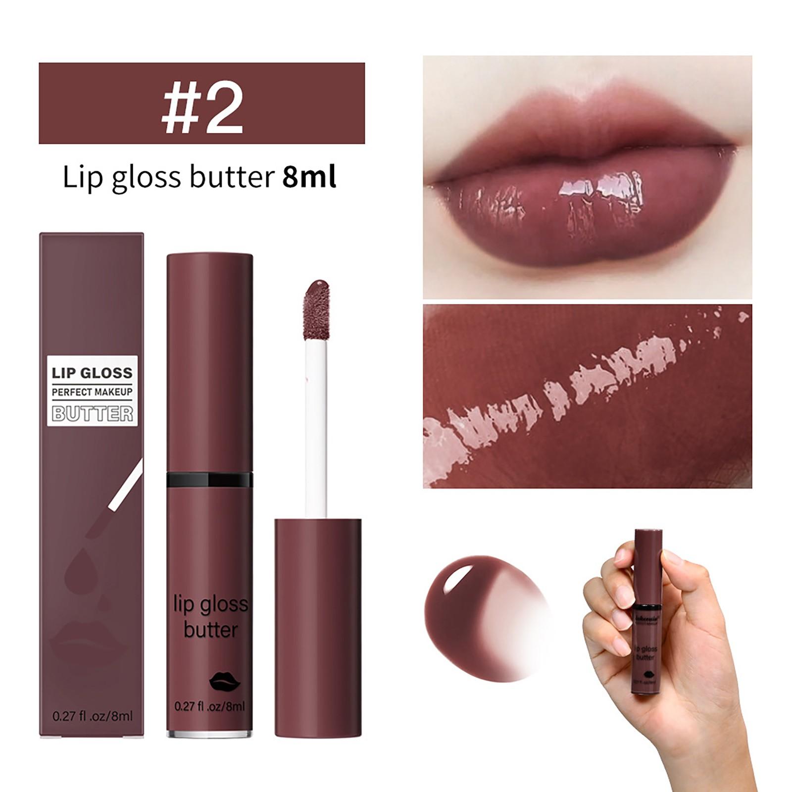 

Блеск для губ Butter Gloss Lip Glaze Увлажняющий зеркальный блеск для губ Long-Sticking Color Lip Glaze Lip Liquid 8 мл One Size