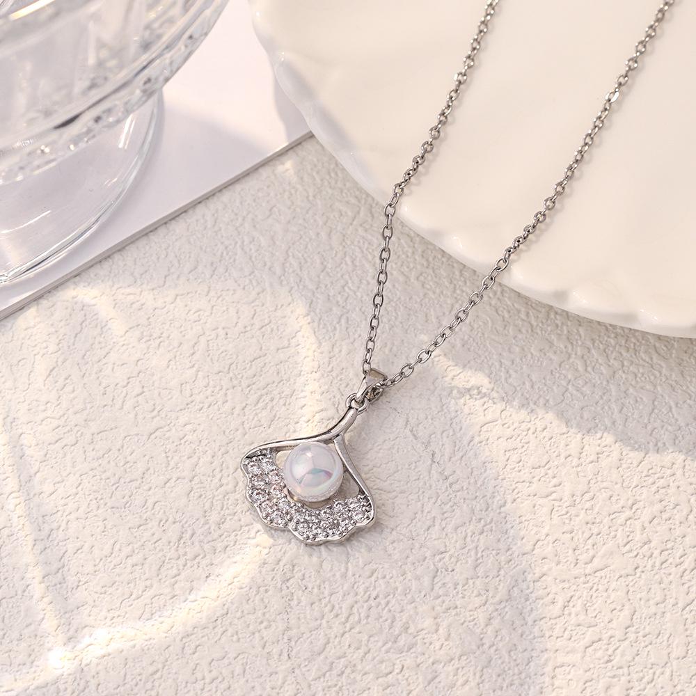 Kadın Lüks Titanyum Çelik Kolye Ucu Klavikula ve Uzun Kazak Kolyesi - Niş Tasarım