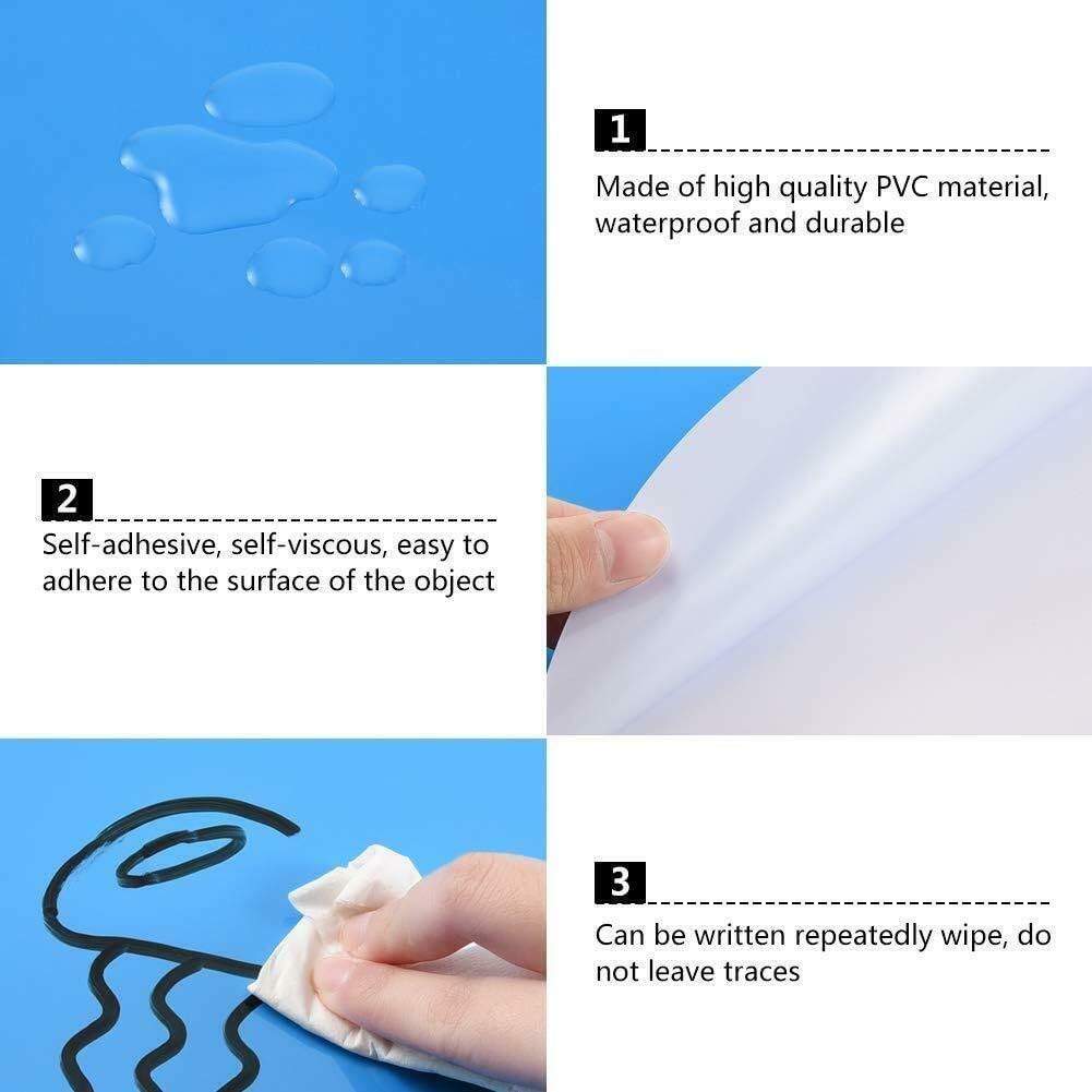 PinCute Updated Larger Sized 11.8 inch 10 Pack Dry Erase Dots Circles Sticker for Spots Tables, Colorful Removable Whiteboard Painting Marker,