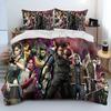 R-Resident Evil Games Gamer Bedding Set Duvet Cover Sheet Printed Bed Set Pillowcase Bed Full Queen King Size Comforter Bedroom