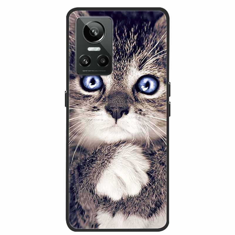 Mobilskal För Realme GT Neo3 Fodral Svart Silikon Mjuk Baksida För Realme GT Neo 3 Mobilskal Fodral RealmeGT G T Neo 3 Coque