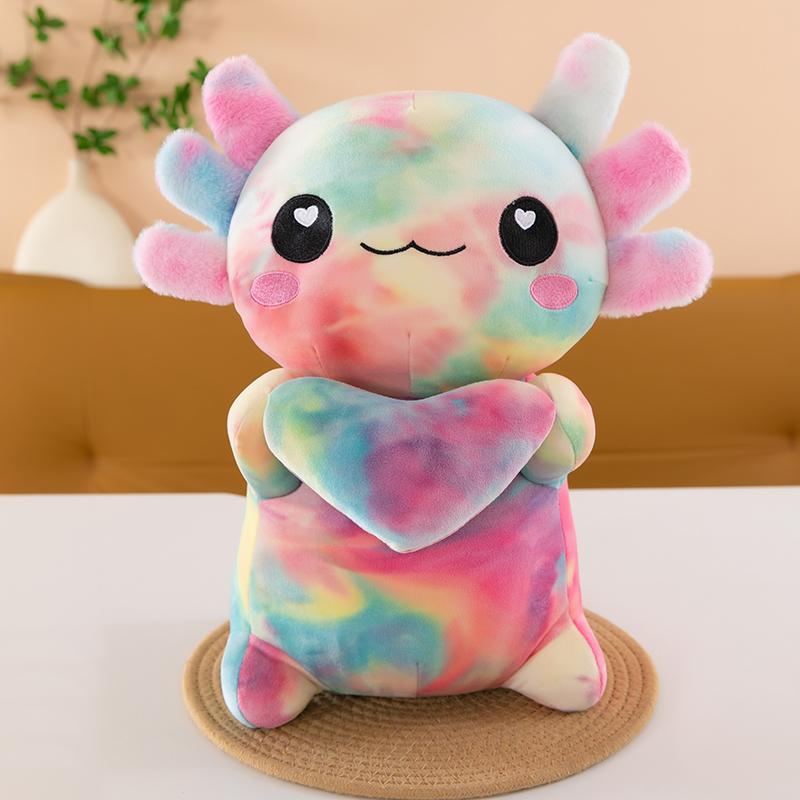 Morbido Peluche Axolotl in 4 Colori Dinosauro Esagonale Peluche Animale Regalo Carino Per Coppie