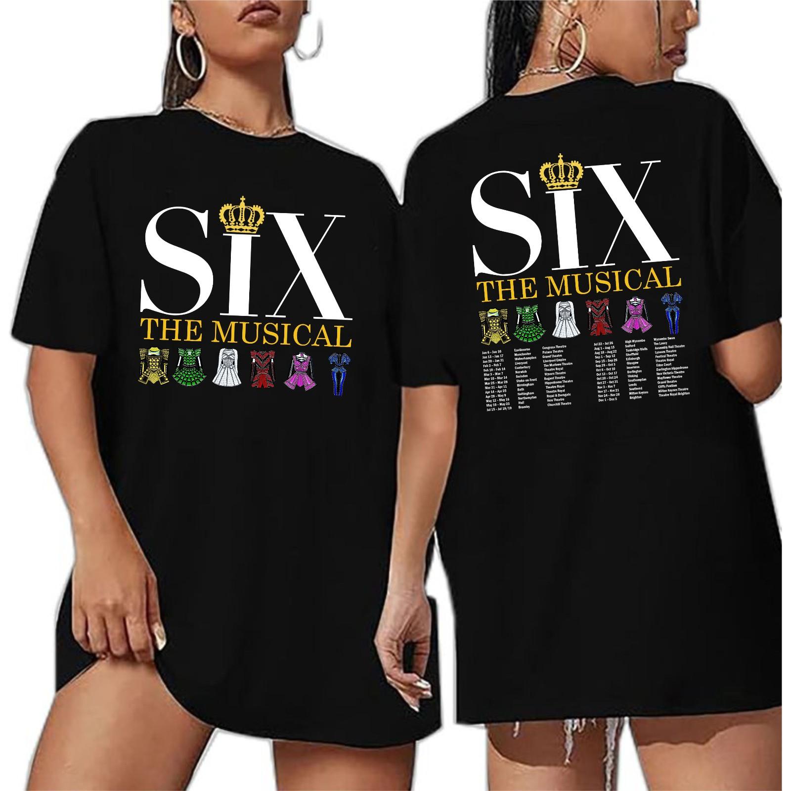 The Musical Band T-shirt Six Music Concert Dates & Venue Fans Inspired Gift Tee XXXXL